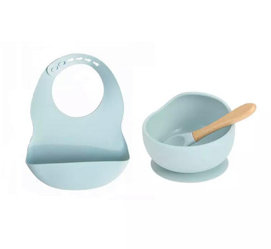 Silicone Feeding Set (Blue)