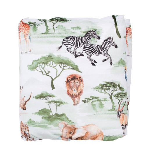 African Safari Sherpa Blanket