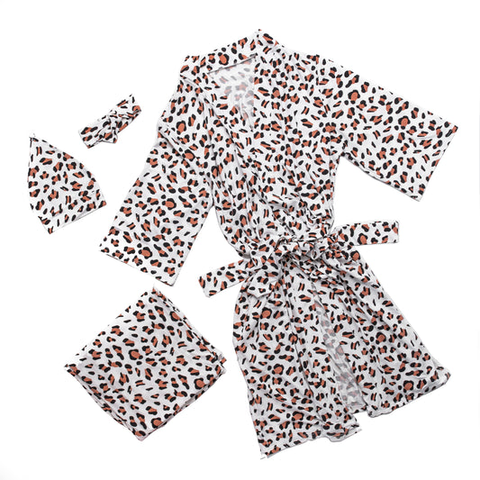 Bamboo Maternity Robe Set (Animal Print)