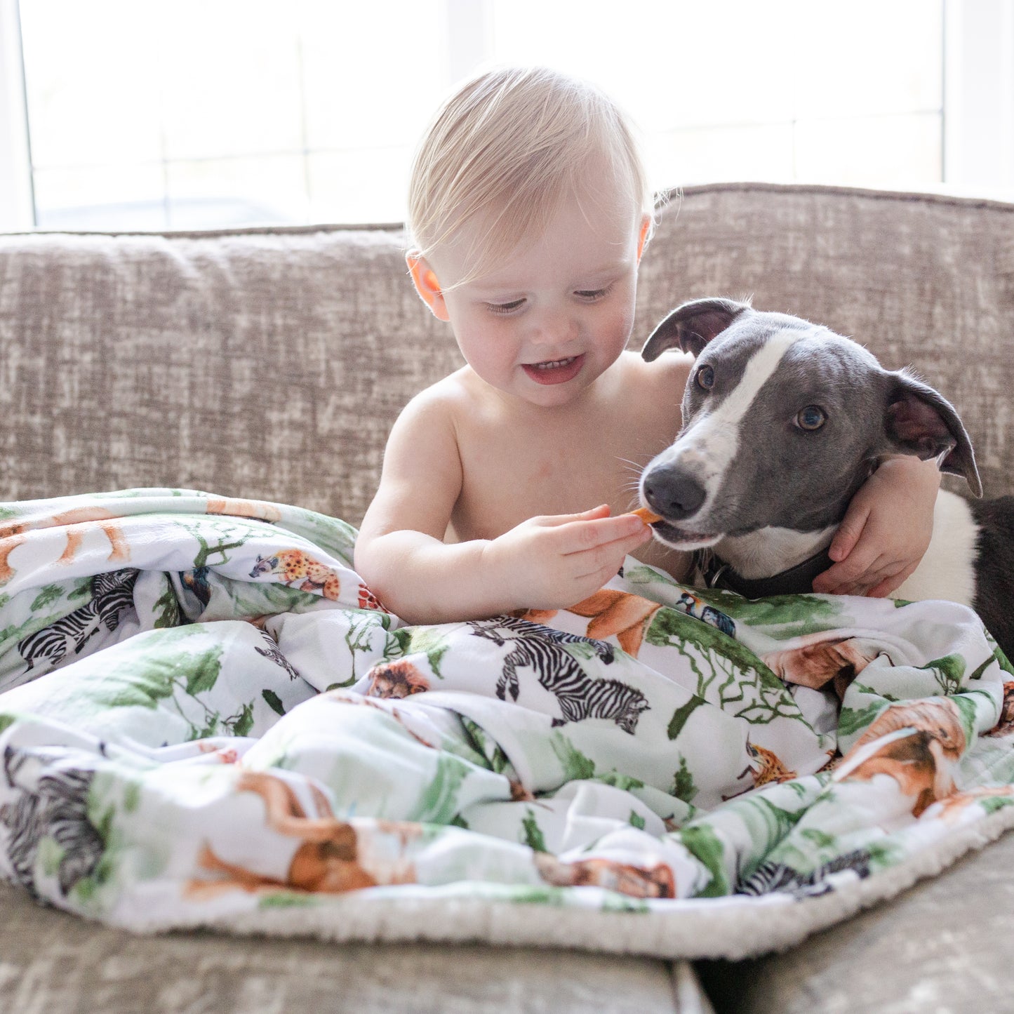 African Safari Sherpa Blanket