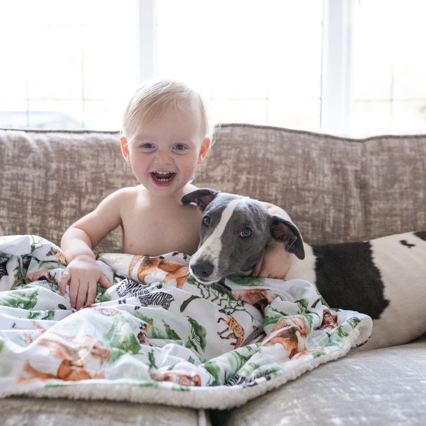 African Safari Sherpa Blanket