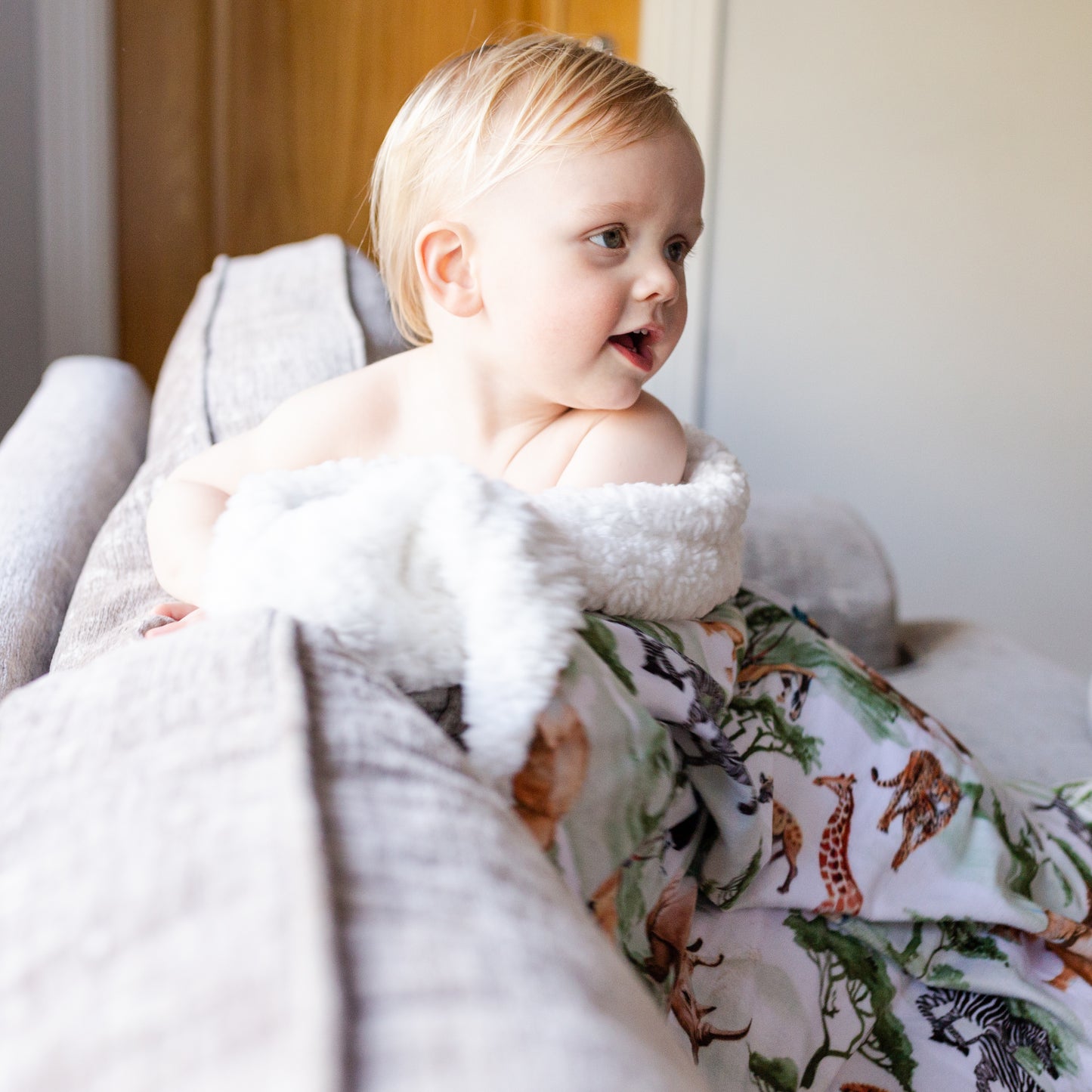 African Safari Sherpa Blanket