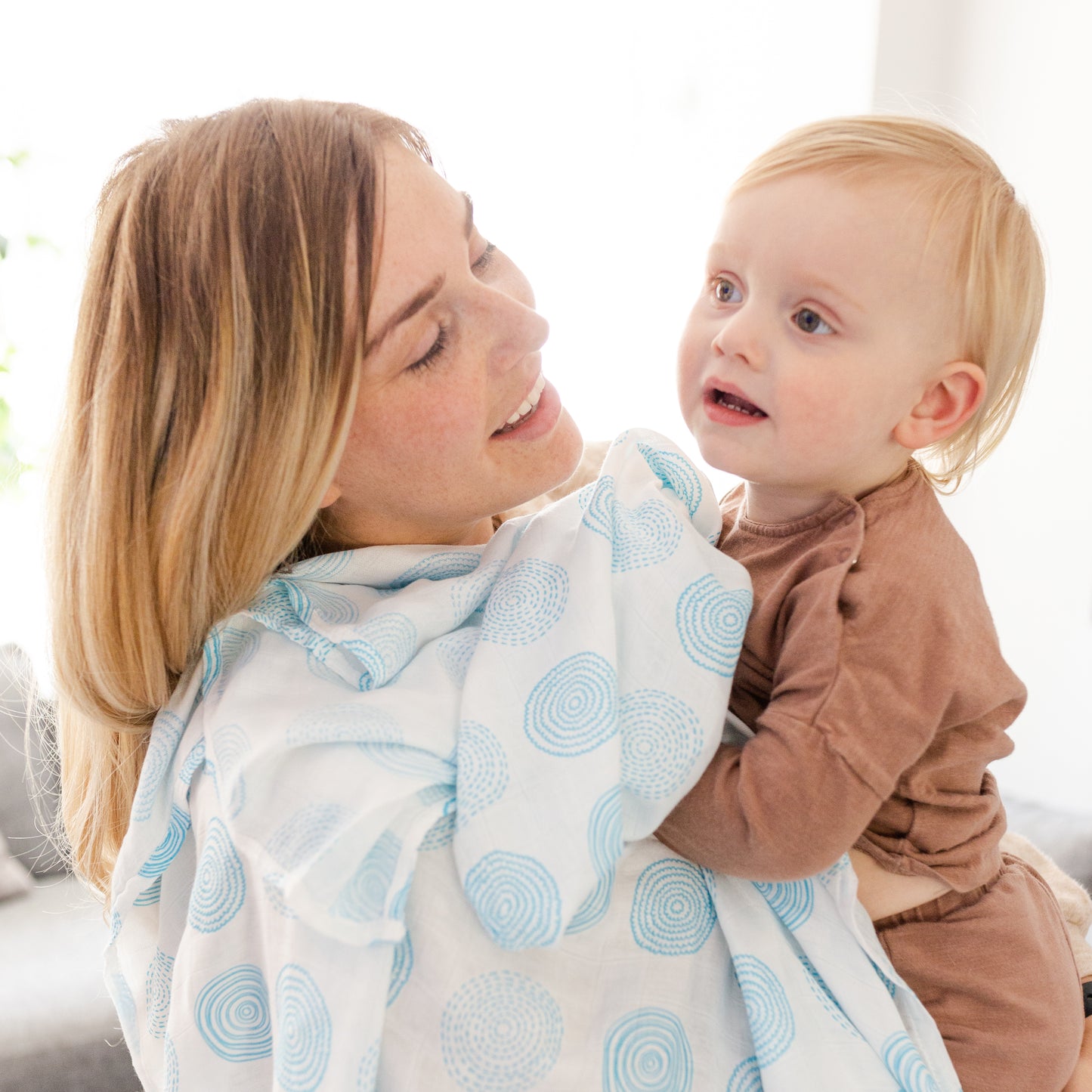 Blue Swirl Muslin