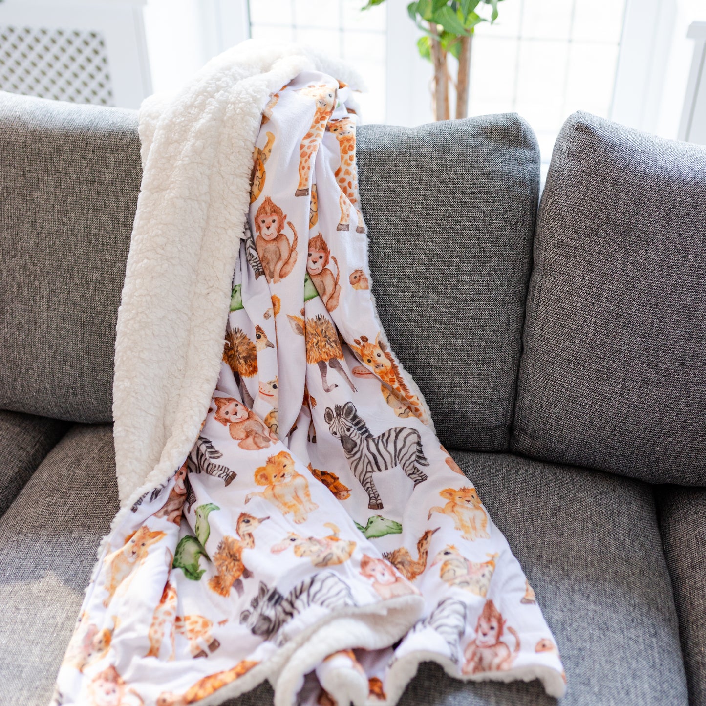 Baby Safari Sherpa Blanket