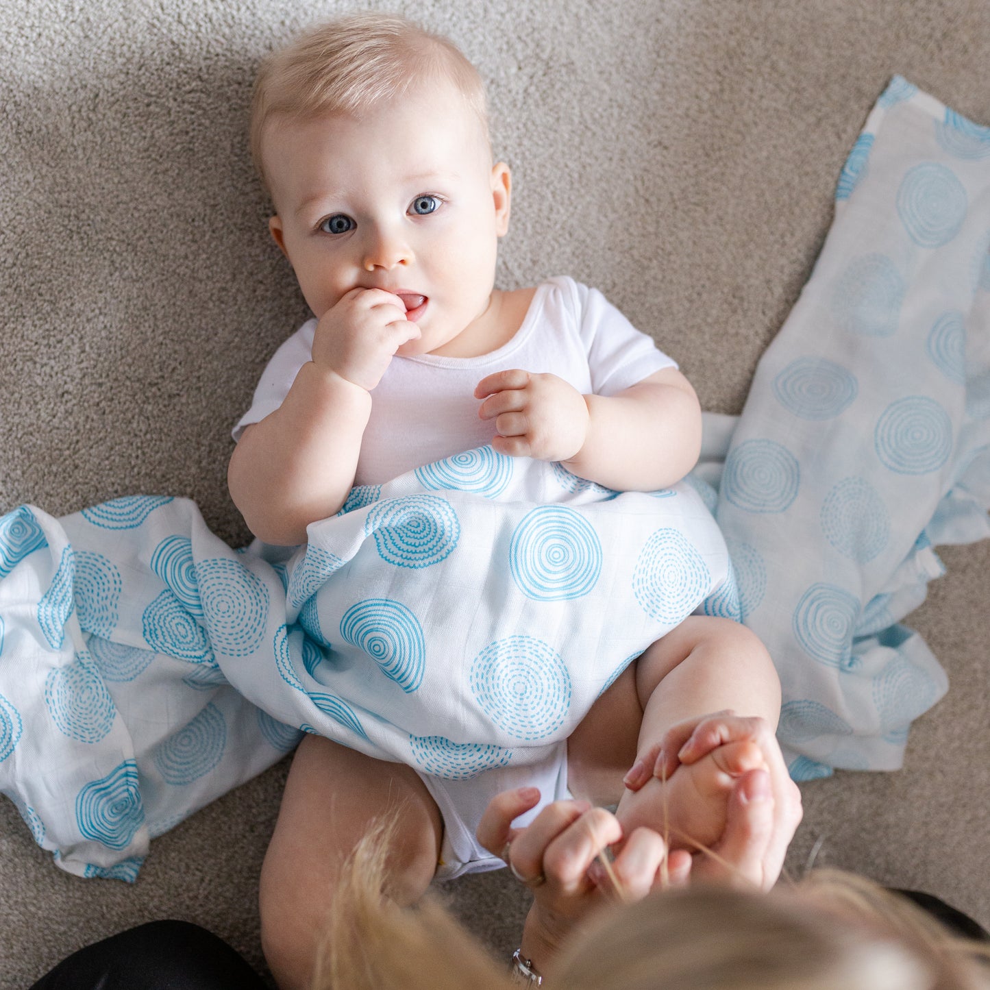 Blue Swirl Muslin