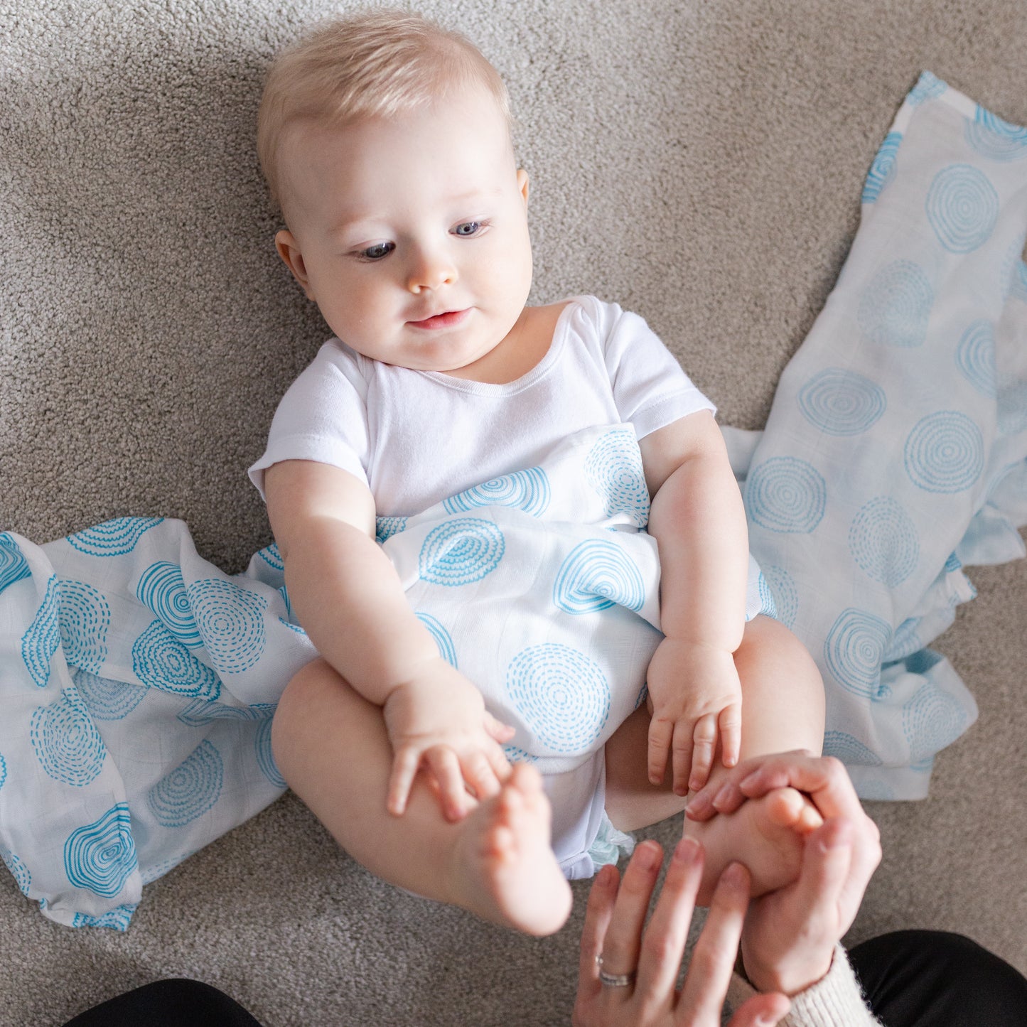 Blue Swirl Muslin