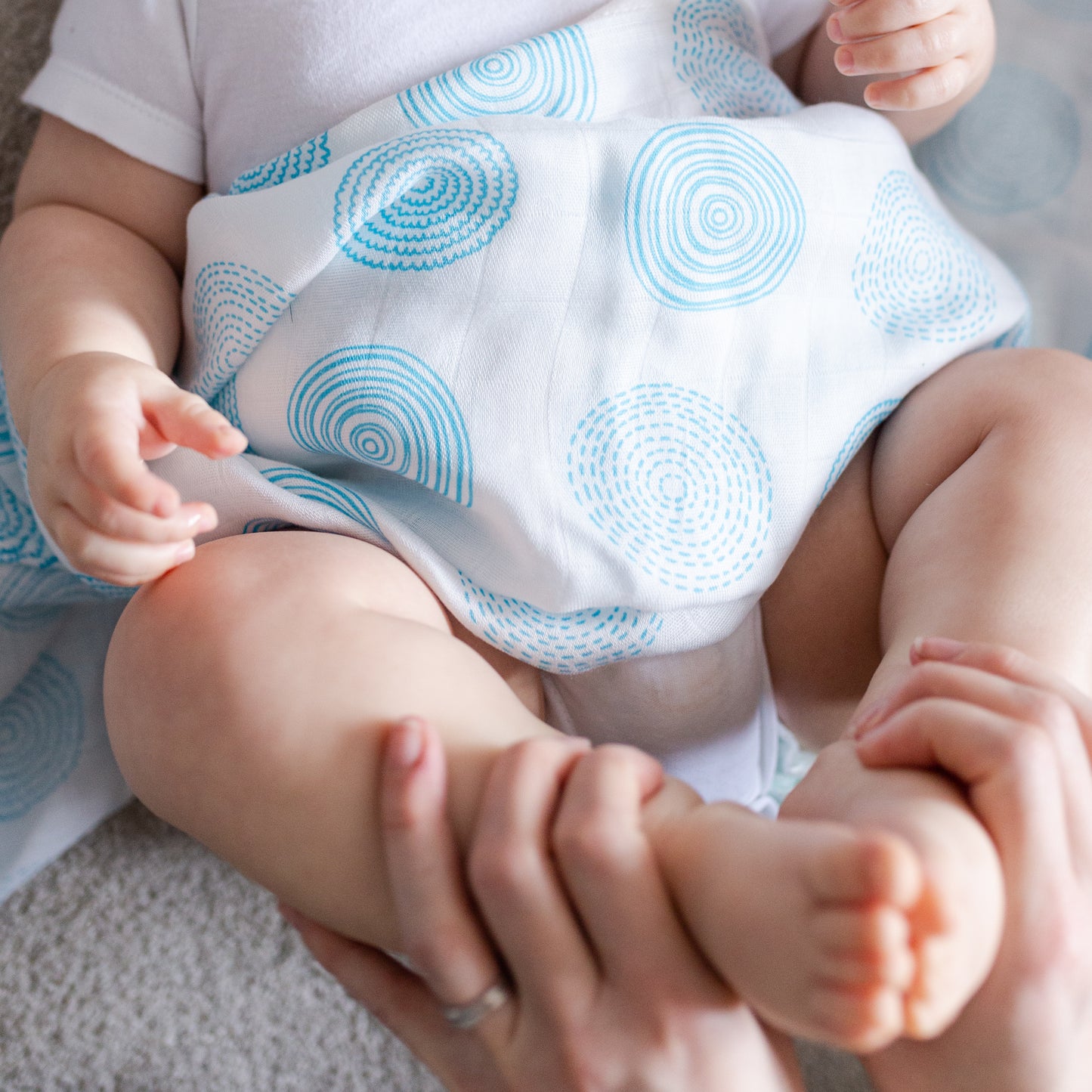 Blue Swirl Muslin