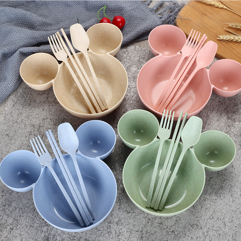 Mouse Ears Children's Dinner Set (Blue)