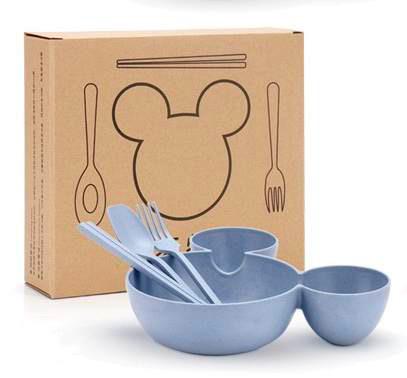 Mouse Ears Children's Dinner Set (Blue)