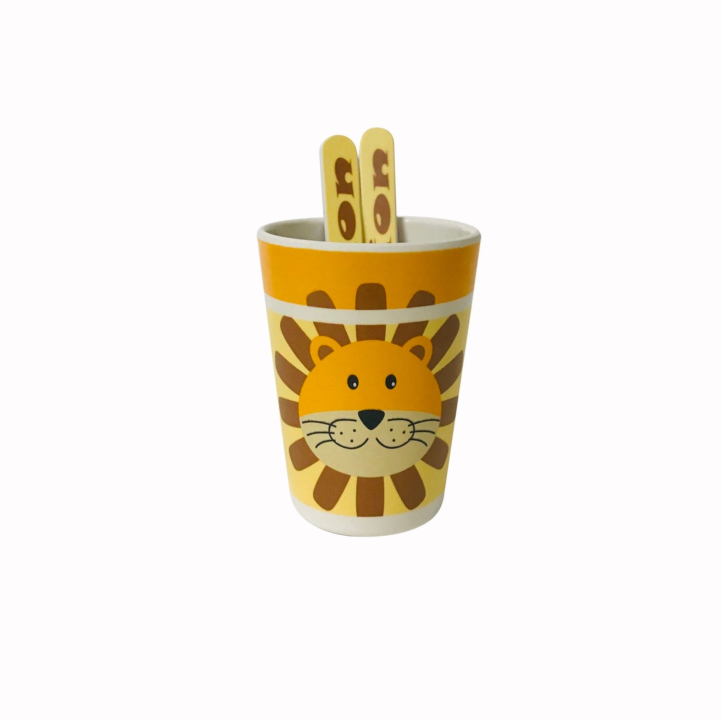 Lion Bamboo Dining Set (Yellow)