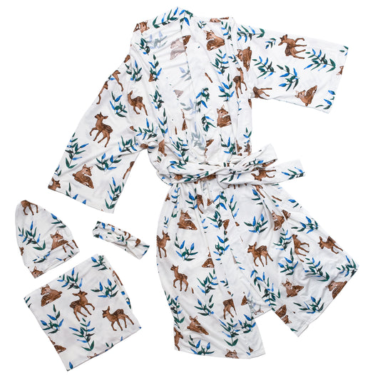 Bamboo Maternity Robe Set (Deer)