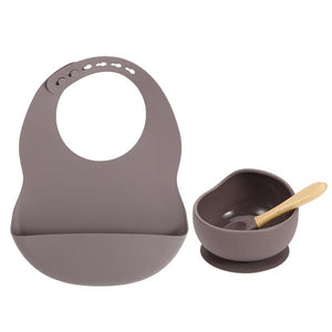 Silicone Feeding Set (Grey)